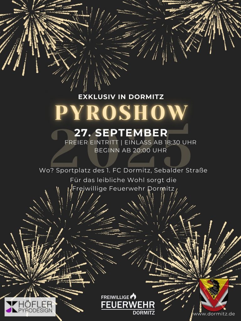 Werbeflyer Pyroshow 2025